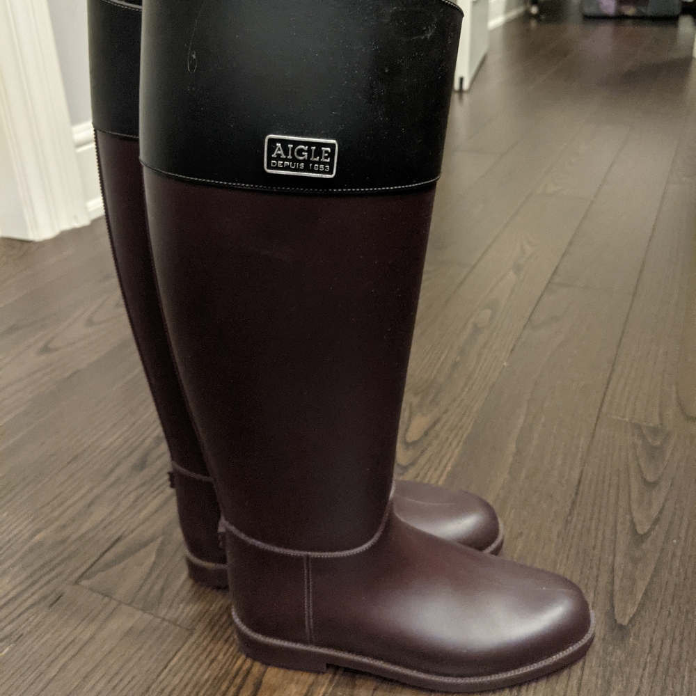 Aigle color block riding boots